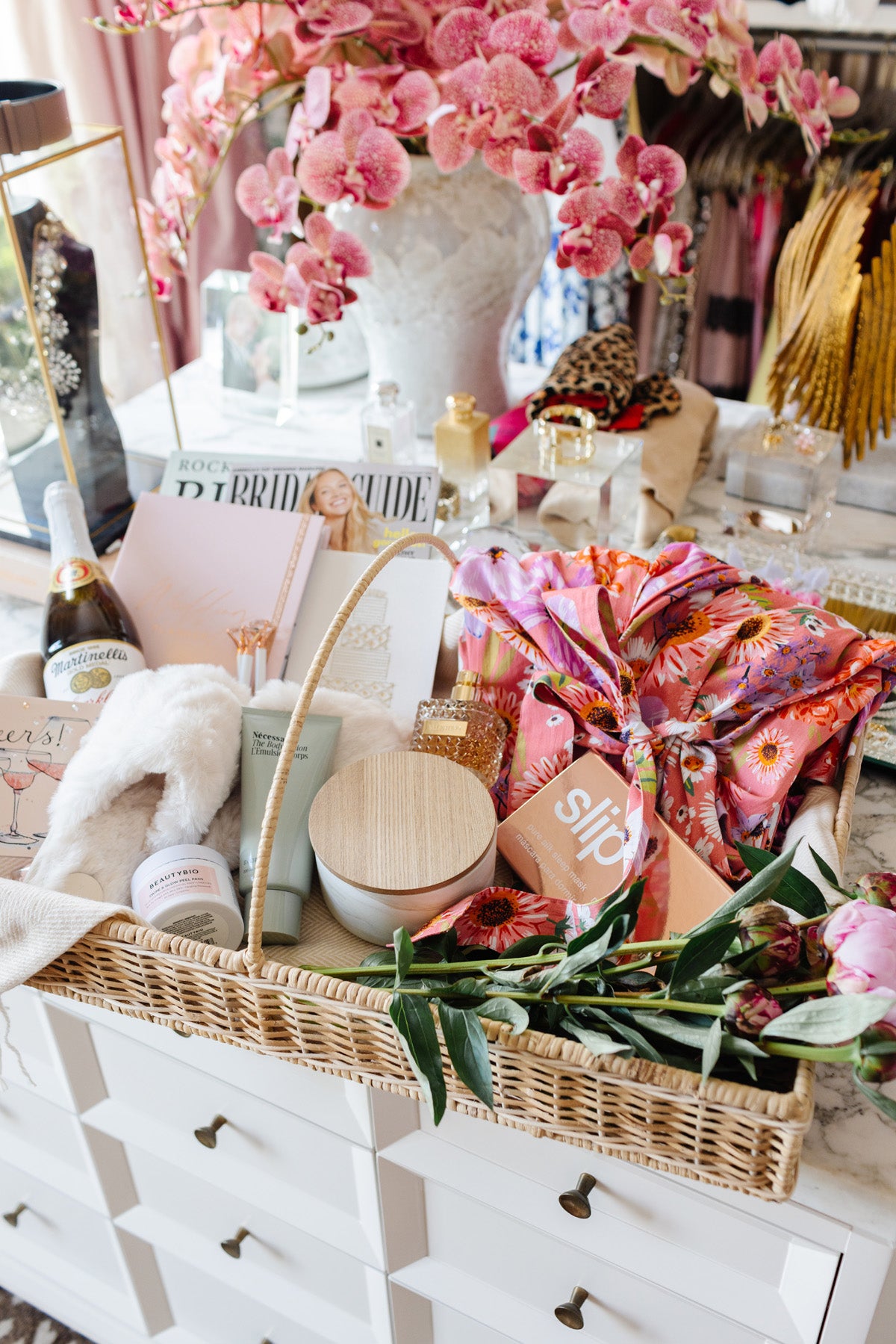 How to Style the Large Wicker Basket