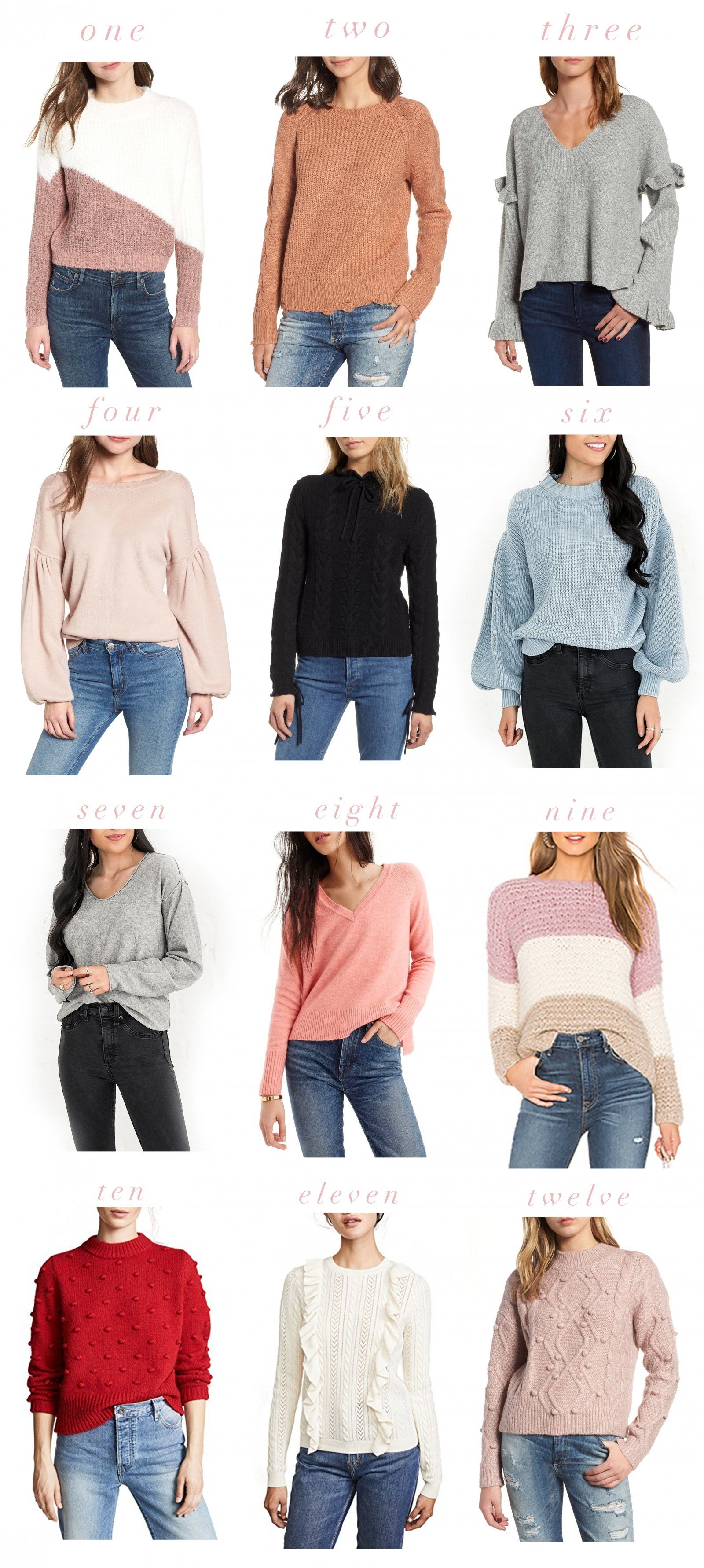 Favorite Fall Sweaters...