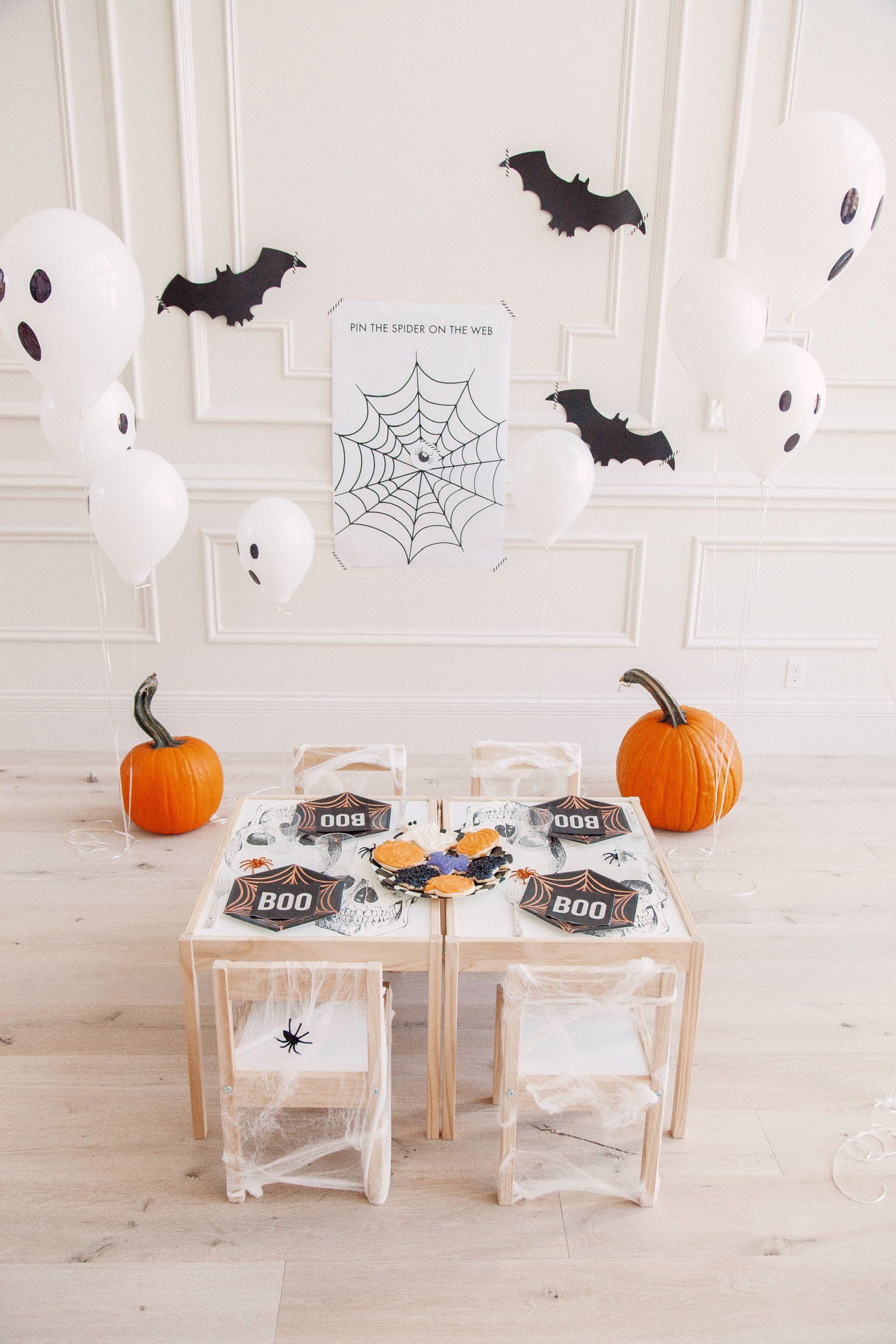 Pin the Spider on the Web Free Printable Halloween
