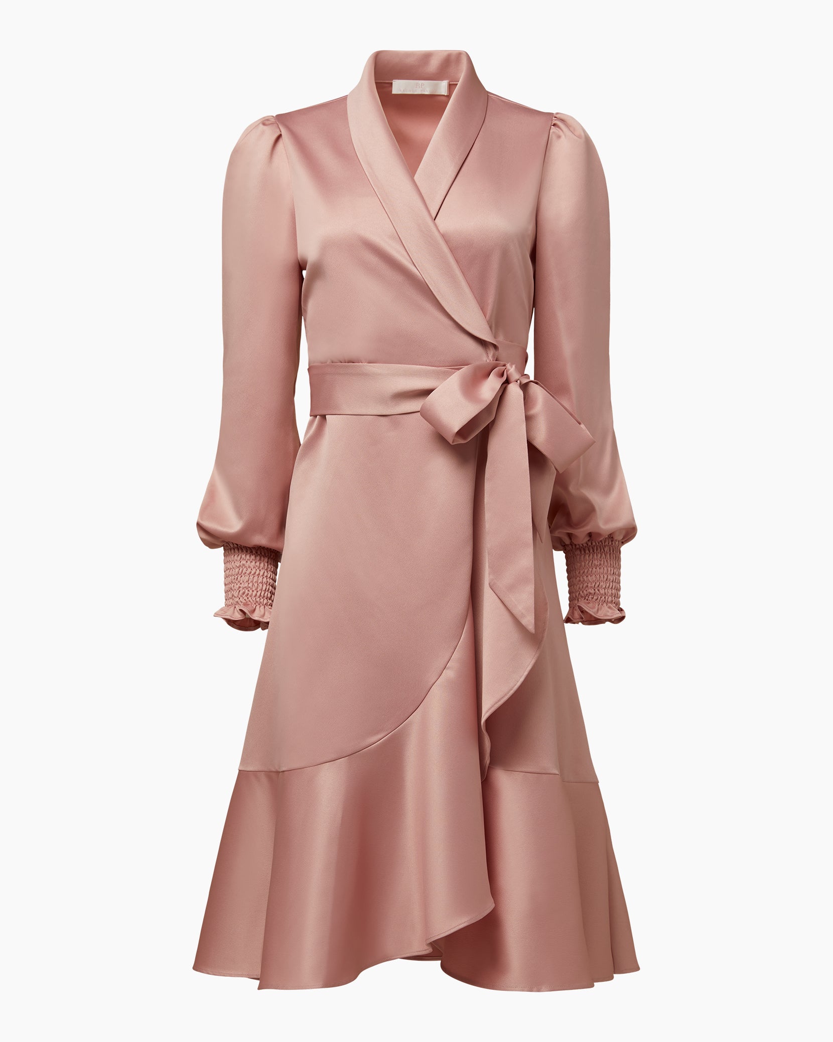 satin wrap dress