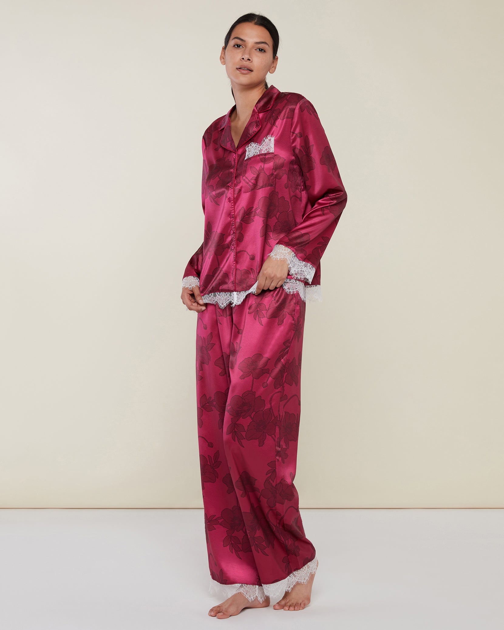 Satin Long Sleeve Pant Pajamas – Rachel Parcell, Inc.