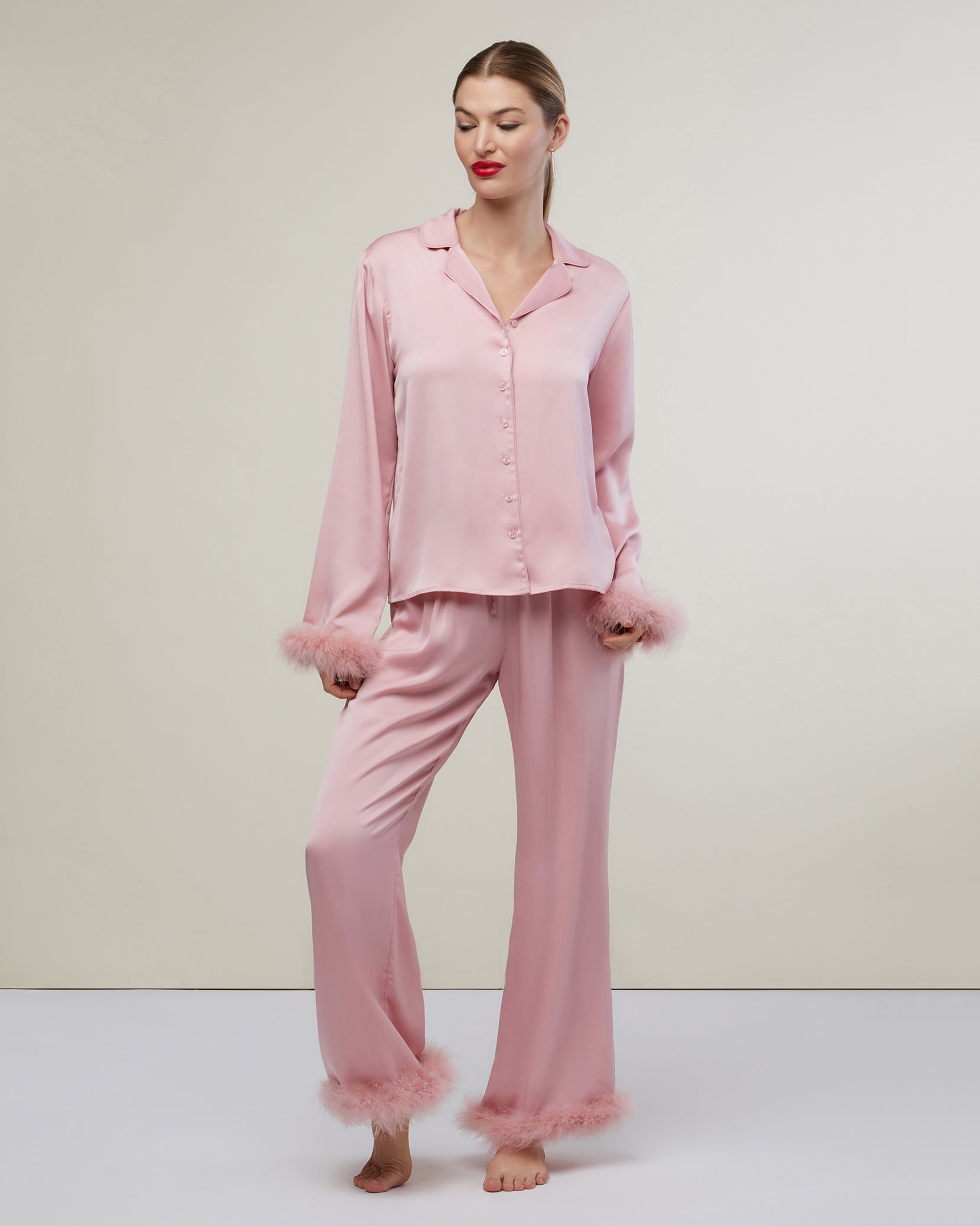 stars above, Intimates & Sleepwear, Stars Above Pink Satin Pajamas