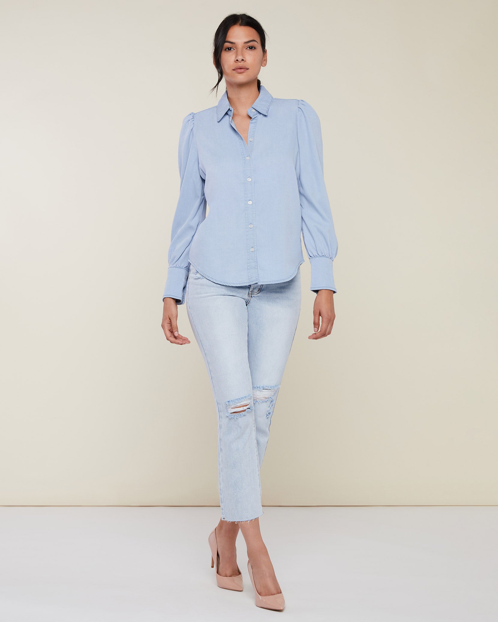 Chambray Button Down – Rachel Parcell, Inc.