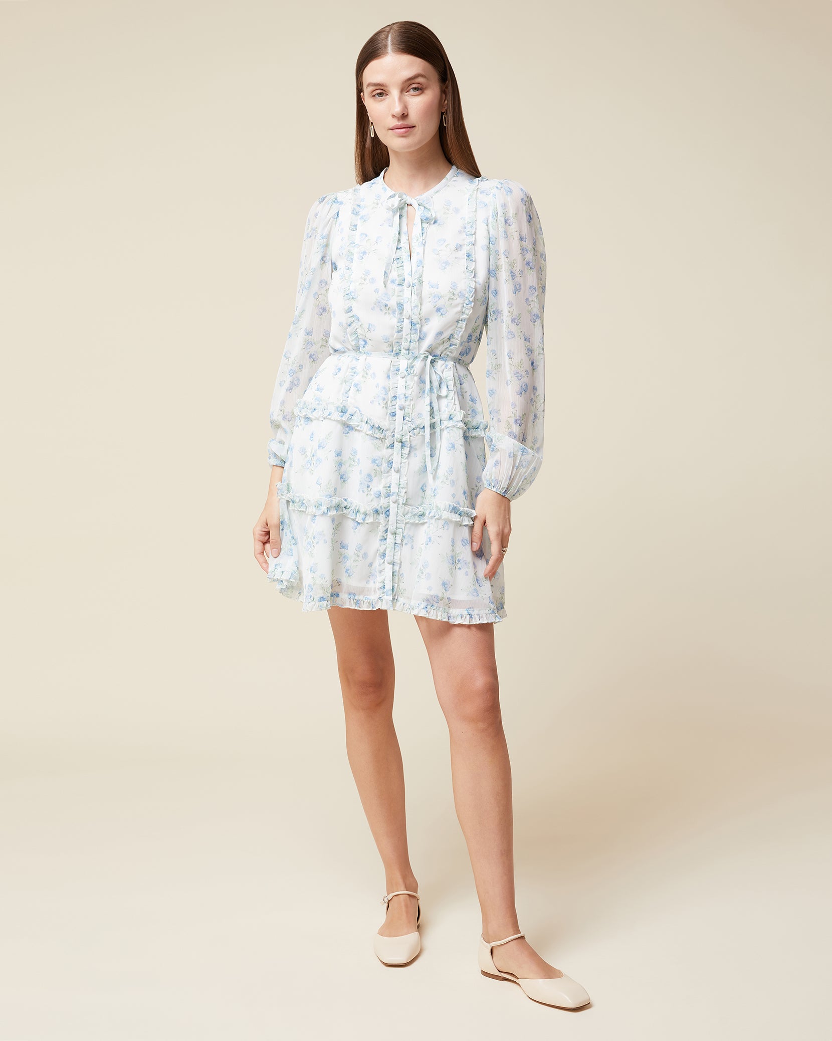 Rachel parcell ruffle sleeve dress best sale