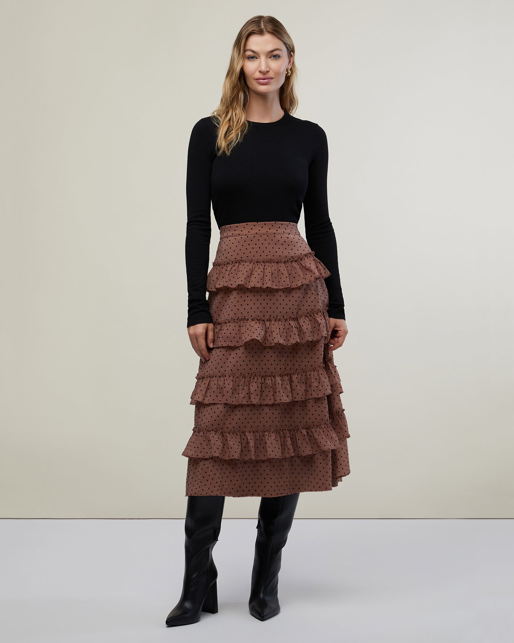 Yellow Lily Fluid Midi Skirt – From Rachel
