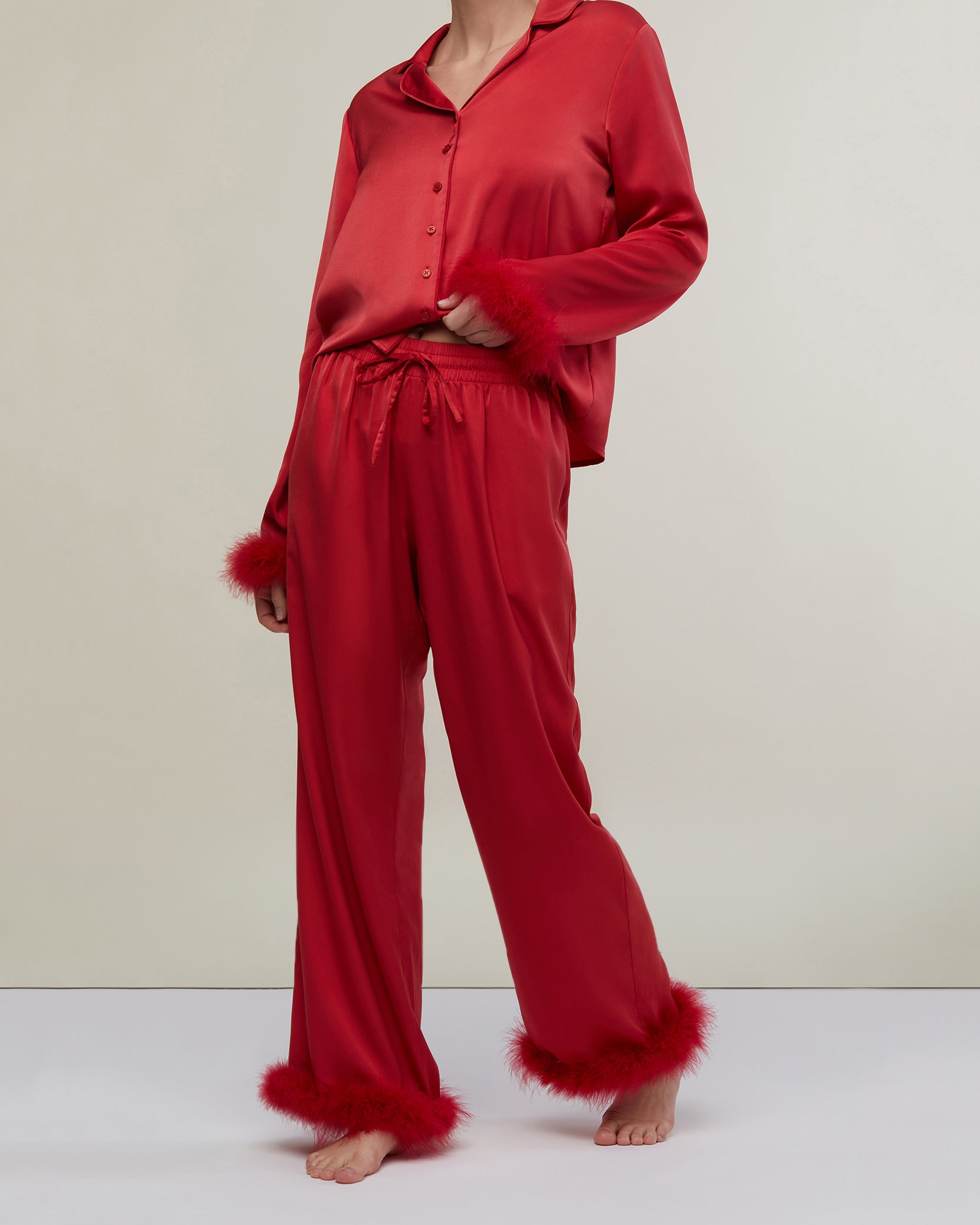 Red discount satin pajama