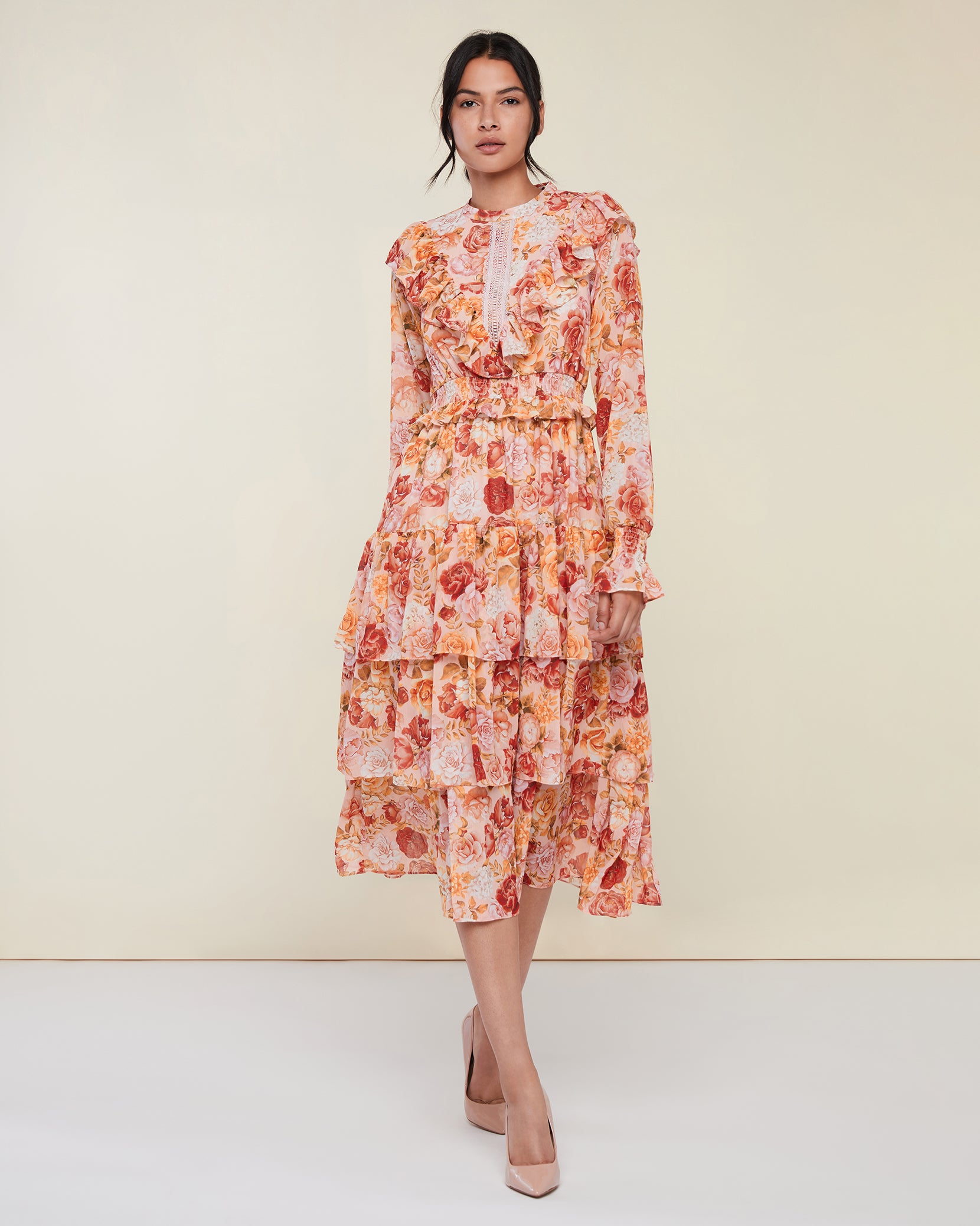 Long Sleeve Ruffle Midi Dress – Rachel Parcell, Inc.