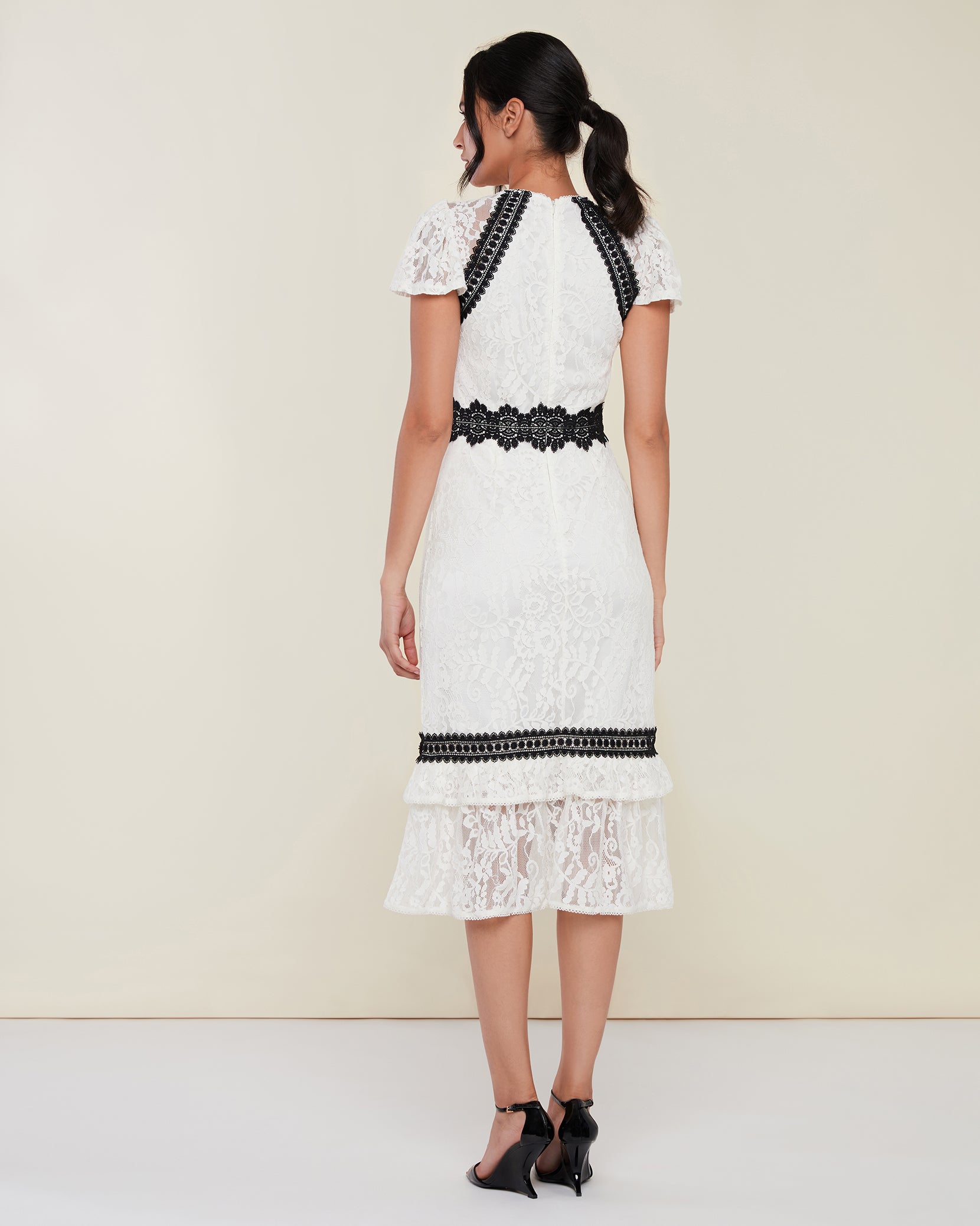 Ivory Lace Midi Dress